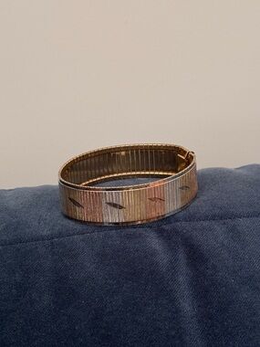 Tricolor 925 Sterling Silver Italian Bracelet